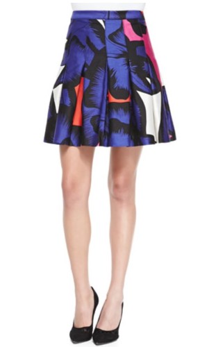 Gemma Floral Box-Pleated Skirt, DVF - Spring Skirts