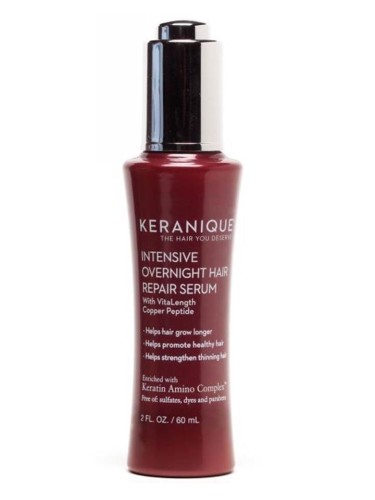 Products That Work While You Sleep - Keranique Intensive Overnight Hair Repair Serum